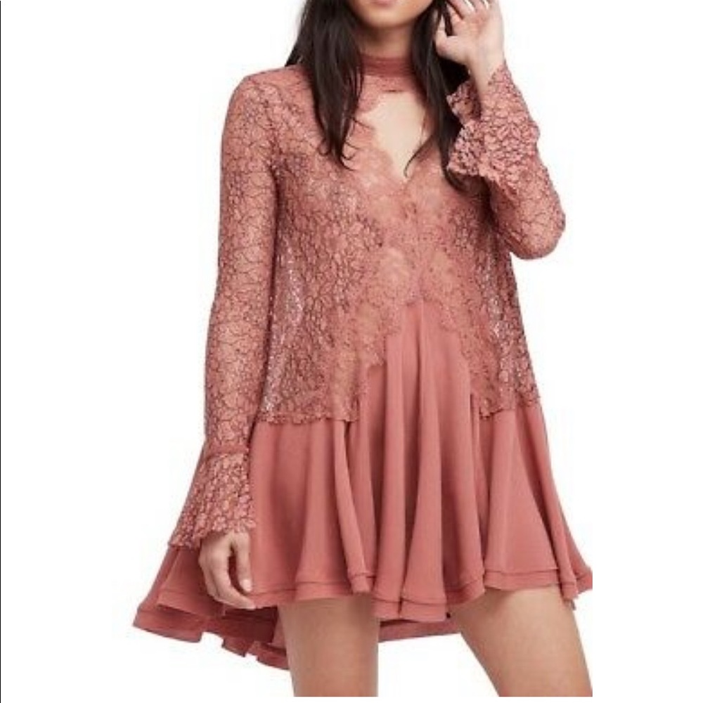 NWT Free People Tell Tale Cutout Lace Dress/Tunic
